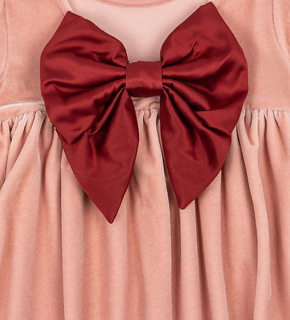Konges Sløjd Kjole - Velour - Gia Bow - Mellow Rose