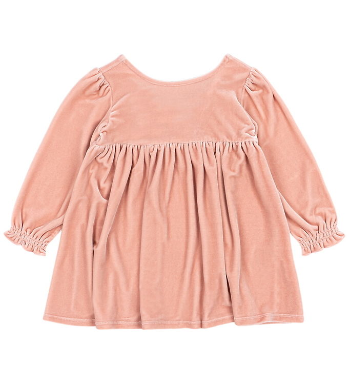 Konges Sløjd Kjole - Velour - Gia Bow - Mellow Rose