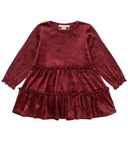 Konges Sløjd Kjole - Velour - Jingle - Red Dahlia