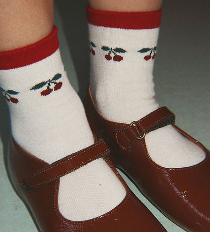 Konges Sløjd Strømper - Jacquard - 2-pak - Cherry Mix
