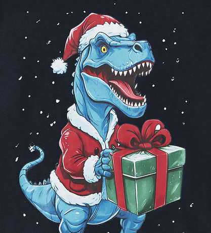 Name it Bluse - NMMVOSMAS - Dark Sapphire/Dino Present
