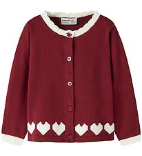 Name it Cardigan - Strik - NMFRALBOS - Red Dahlia