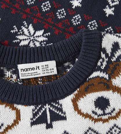Name It Bluse - Strik - NmnRismas - Navy Blazer