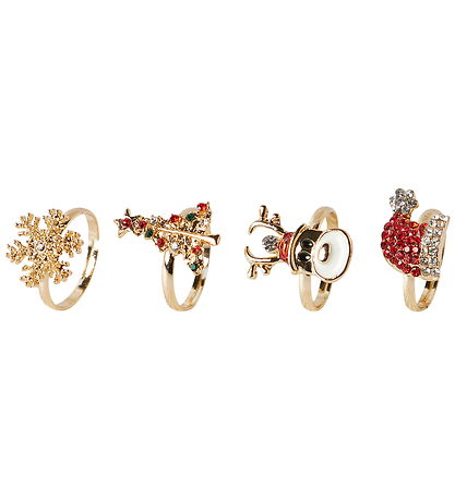 Name It Ringe - 4-pak - NkfAcc-Omary - Gold Colour/626