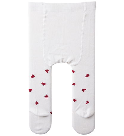 Name It Strømpebukser - 2-pak - NbfVichristmas - Bright White/Re