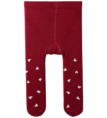 Name It Strømpebukser - 2-pak - NbfVichristmas - Bright White/Re