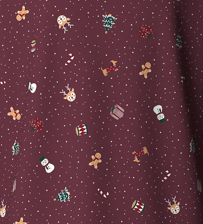 Name It Nattøj - 2-delt - NanVismas - Burgundy/Christmas
