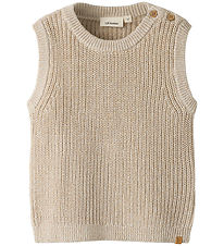 Lil Atelier Vest - Strik - NmmRokkos - White Pepper/Melange