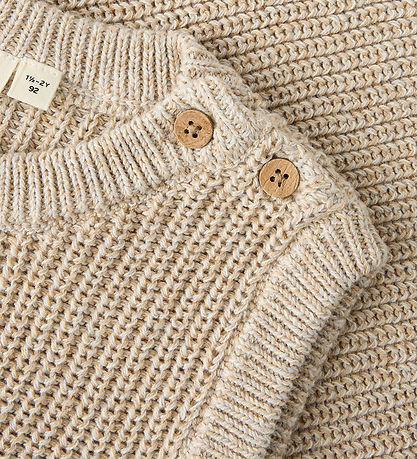 Lil Atelier Vest - Strik - NmmRokkos - White Pepper/Melange