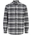 Jack & Jones Skjorte - JprBlustanley - Flannel - Charcoal Gray