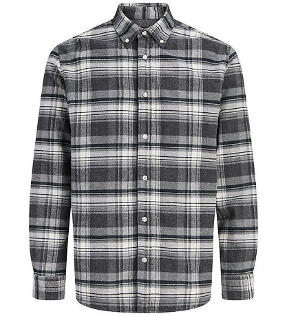 Jack & Jones Skjorte - JprBlustanley - Flannel - Charcoal Gray