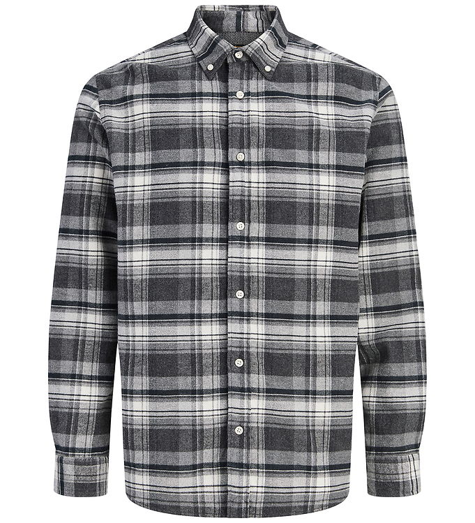 Jack & Jones Skjorte - JprBlustanley - Flannel - Charcoal Gray