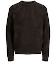 Jack & Jones Bluse - Strik - JjjAxon - Mulch/Twisted Black