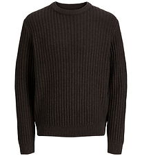 Jack & Jones Bluse - Strik - JjjAxon - Mulch/Twisted Black