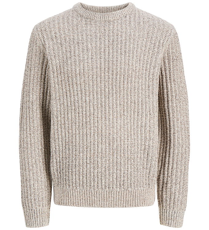 Jack & Jones Bluse - Strik - JjjAxon - Sea Salt/Twisted Mulch