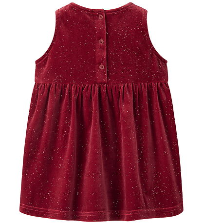 Name it Kjole - Velour - MbfRicy - Red Dahlia