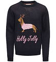 Kids Only Bluse - Strik - KogFala - Night Sky/Dog