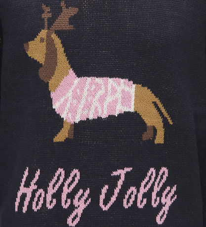 Kids Only Bluse - Strik - KogFala - Night Sky/Dog