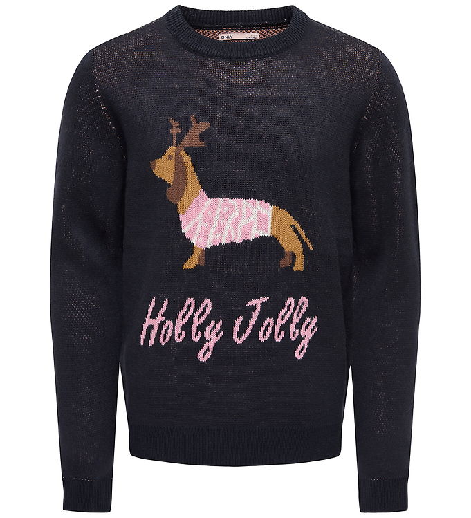 Kids Only Bluse - Strik - KogFala - Night Sky/Dog