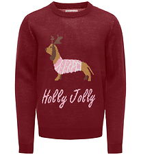 Kids Only Blouse - Knitted - KogFala - Cabernet/Dog