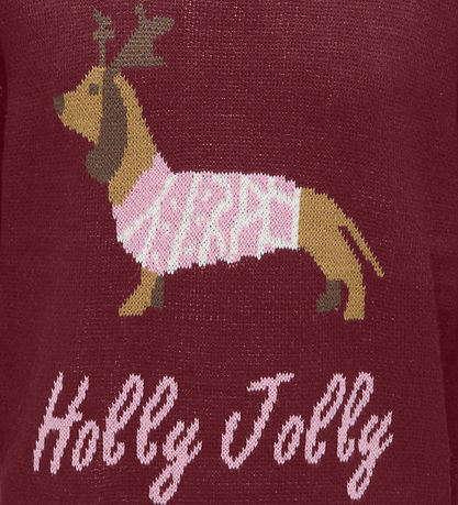 Kids Only Bluse - Strik - KogFala - Cabernet/Dog