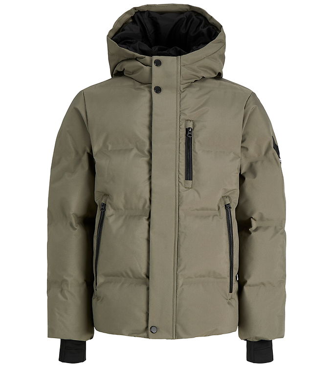 Jack & Jones Dynejakke - Quiltet - JcoTrace - Dusty Olive