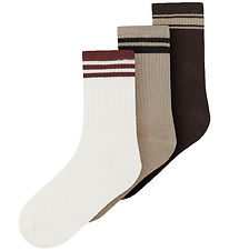 Name It Strømper - NkmRokki - 3-pak - Chocolate Plum/Cloud Dance