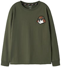 Name it Bluse - NkmOsvaldi - Olive Night