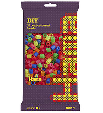 Hama Maxi Perler - 500 stk - Neon Mix 51