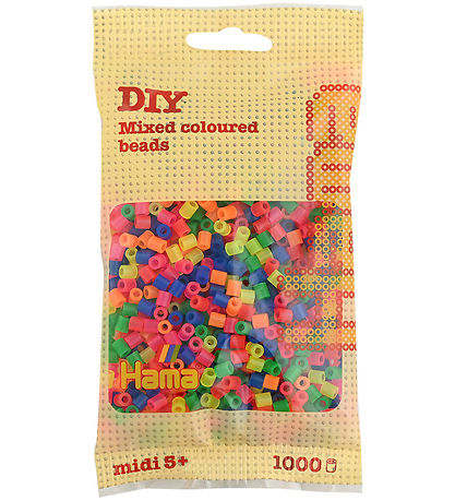 Hama Midi Perler - 1000 stk - Neon Mix