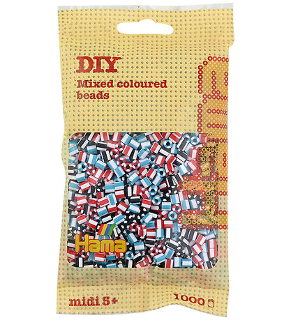 Hama Midi Perler - 1000 stk - Stribet Mix 91