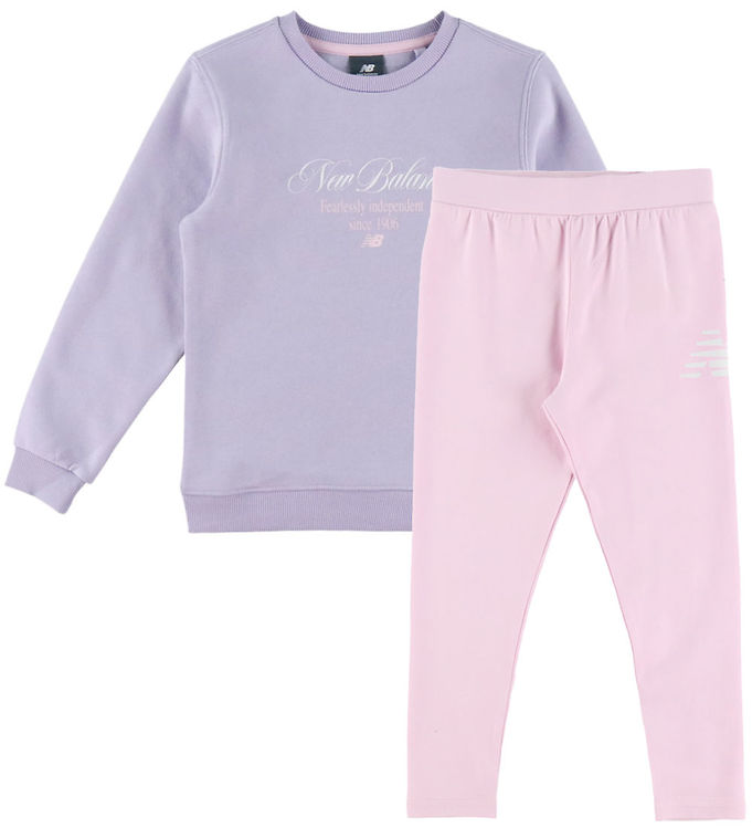 New Balance Sæt - Sweatshirt/Leggings - Smoked Violet