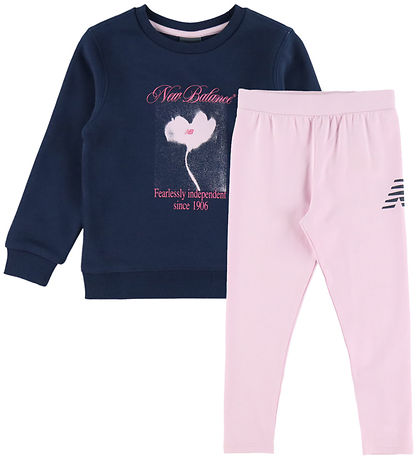 New Balance Sæt - Sweatshirt/Leggings - Nb Navy