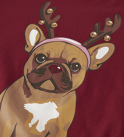 Name it Sweatshirt - NkfVrasab - Red Dahlia/French Bulldog