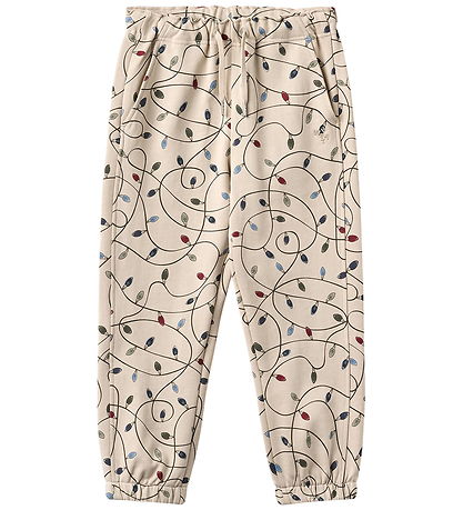 Wheat Sweatpants - Cosmo . Grey Cloud String Lights