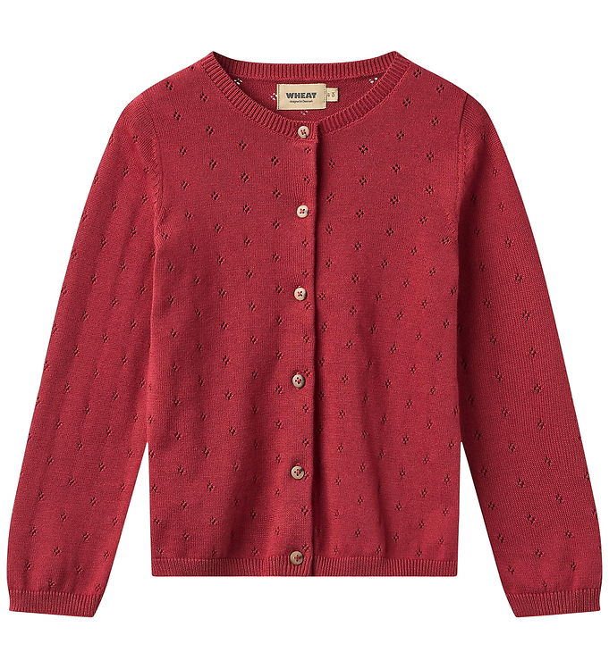 Wheat Cardigan - Strik - Maia - Red Cherry