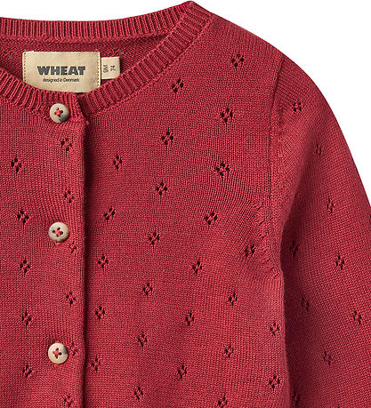 Wheat Cardigan - Strik - Maia - Red Cherry