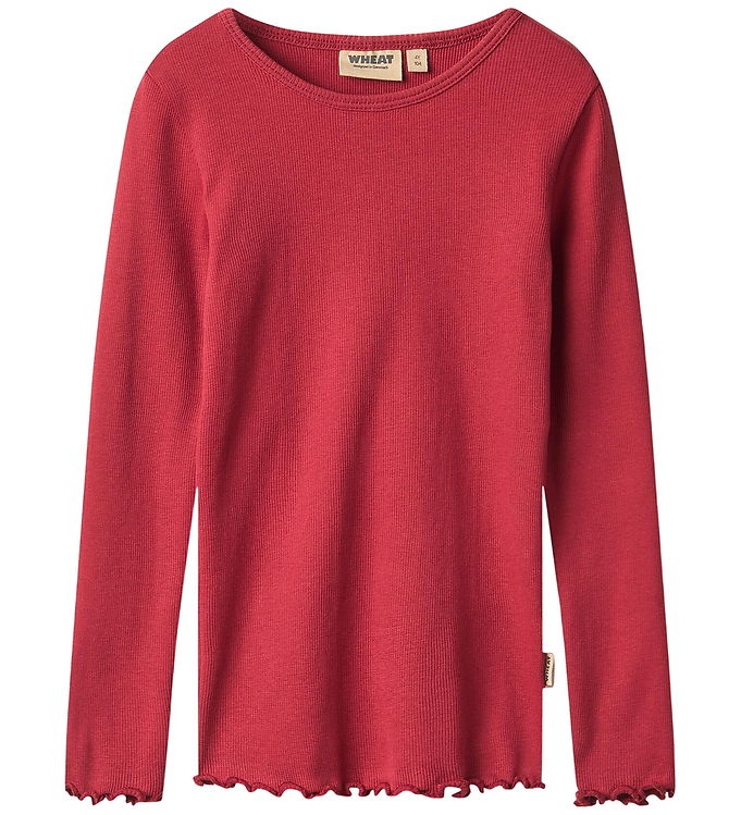 Wheat Bluse - Rib - Ida - Red Cherry