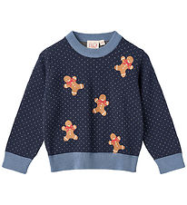 Flöss Bluse - Strik - Holger - Navy Gingerbread