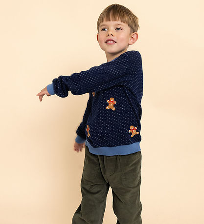Flöss Bluse - Strik - Holger - Navy Gingerbread