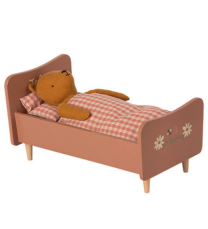 Maileg Miniature Seng - Teddy mom - Rose