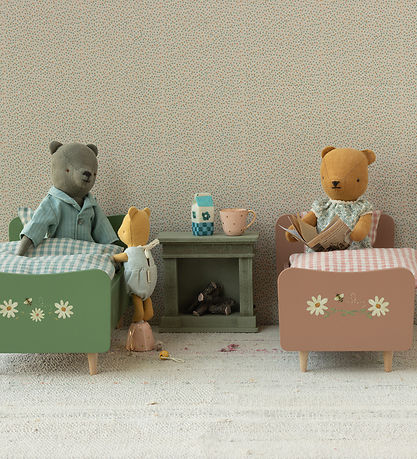 Maileg Miniature Seng - Teddy mom - Rose