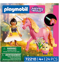 Playmobil Fantasy & Magic - Enhjørning-Morgendug Med Fe 72218 - 