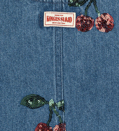Konges Sløjd Kjole - Denim - Magot - Cherry Sequin