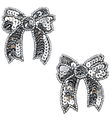 Konges Sløjd Hårklips - 2-pak - Sequin Bow - Silver
