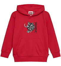 LEGO® Wear Ninjago Hættetrøje - LWSian 705 - Rød m- Print