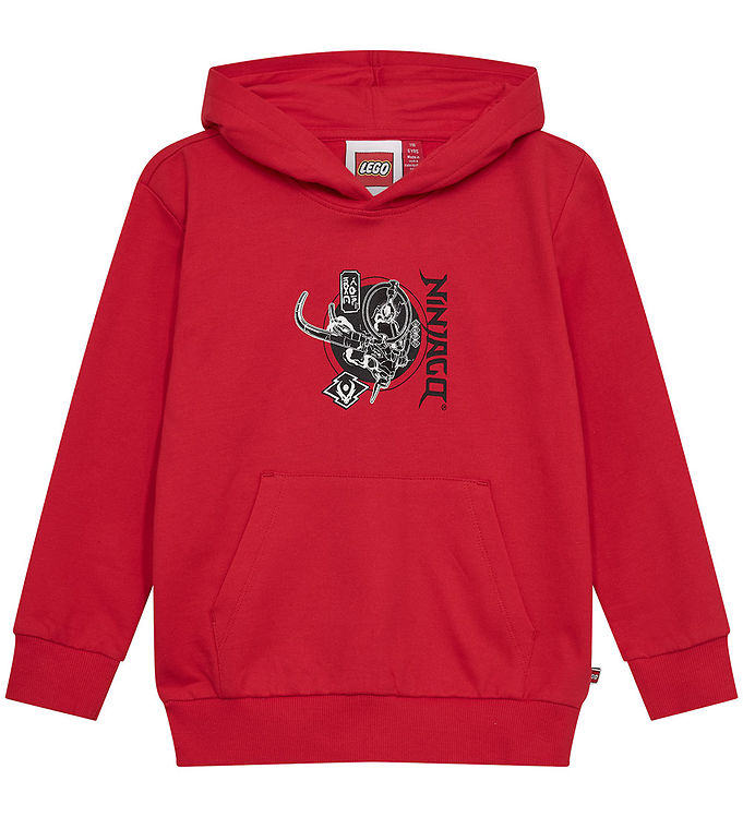 LEGO® Wear Ninjago Hættetrøje - LWSian 705 - Rød m- Print