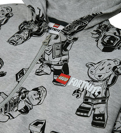 LEGO® Fortnite Cardigan - LWSian 702 - Grå m. Print