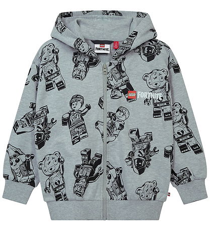LEGO® Fortnite Cardigan - LWSian 702 - Grå m. Print