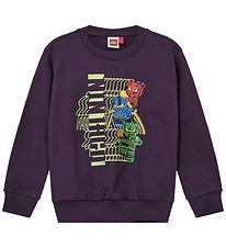 LEGO® Ninjago Sweatshirt - LWSian 714 - Lilla m. Print